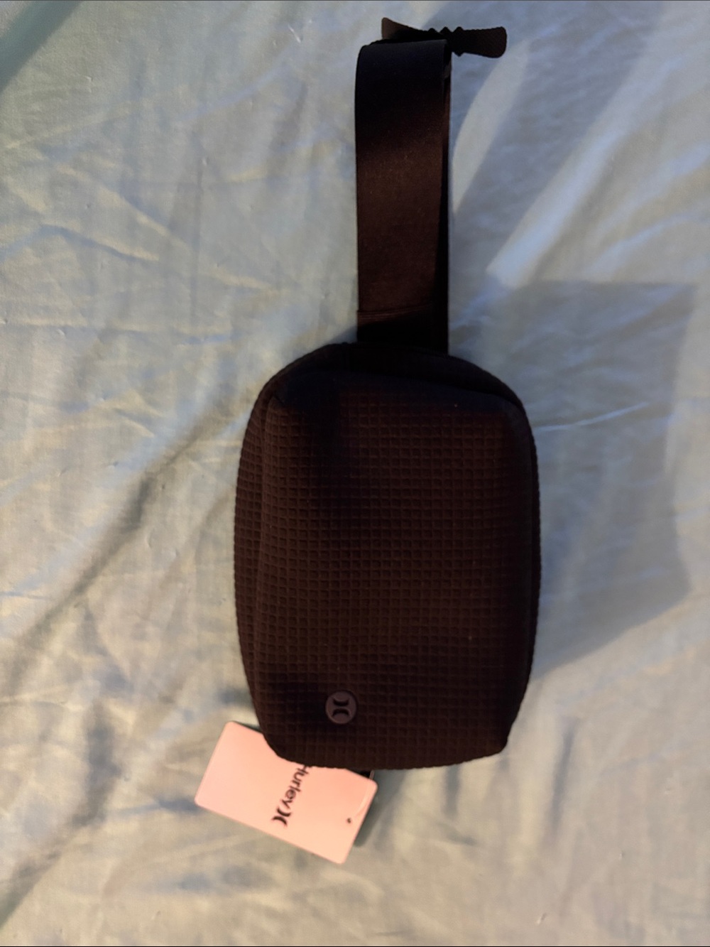 Hurley Black Textured Crossbody Pouch